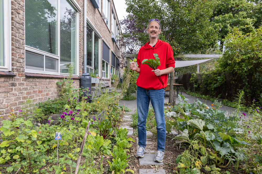 Medewerker moestuin in Huizen voor de Voedselbank Gooi en Omstreken